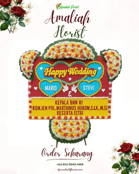 Papan Bunga Pernikahan Bandara Ahmad Yani Semarang